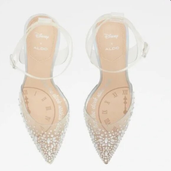 NYE Disney Cinderella x Aldo Rhinestone “Glass Slipper” Heels Limited Addition - Picture 3 of 10